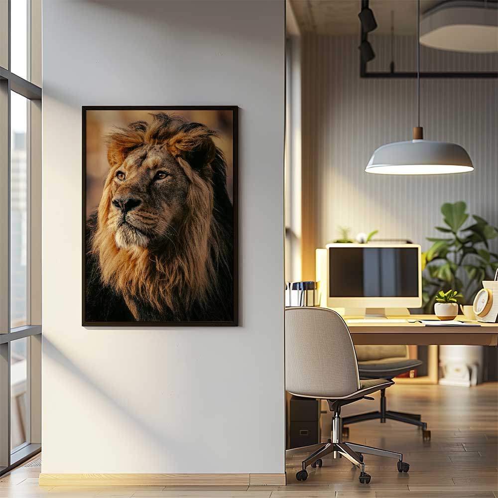 Stunning-Lion-Headshot-Wildlife-Beauty-Fine-Art-Poster-1 Stunning Lion Headshot: Wildlife Beauty Fine Art Poster - Image 1