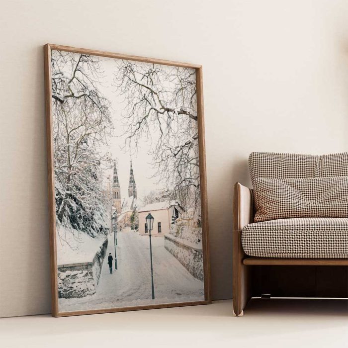 Snowy Basilica of St. Peter and Paul, Prague – Winter Scene  Fine Art Poster - Image 3