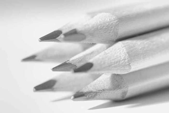 Black and White Pencil Stack Stock Image - Image 1