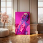 Veiled Radiance Colorful Trendy Woman Portrait Fine Art Poster - Image 3
